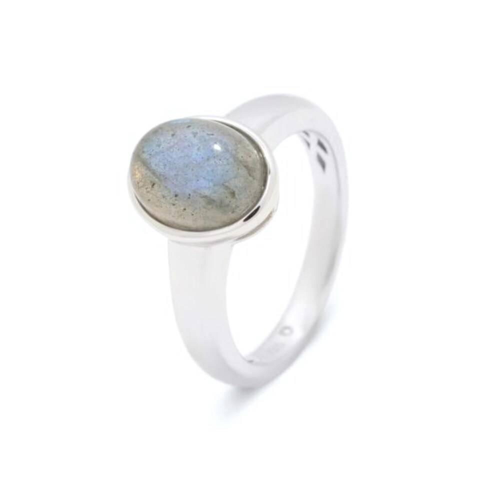 925 Sterling Silver Labradorite Gemstone Ring Size 8 US 2.36 gm Ring Jewelry CCI 